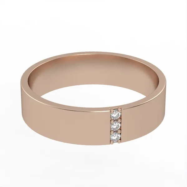 Diamond Wedding Ring///Gold wedding ring//CVD diamond//Gift for woman/Comfort Fit///WR8 · 1