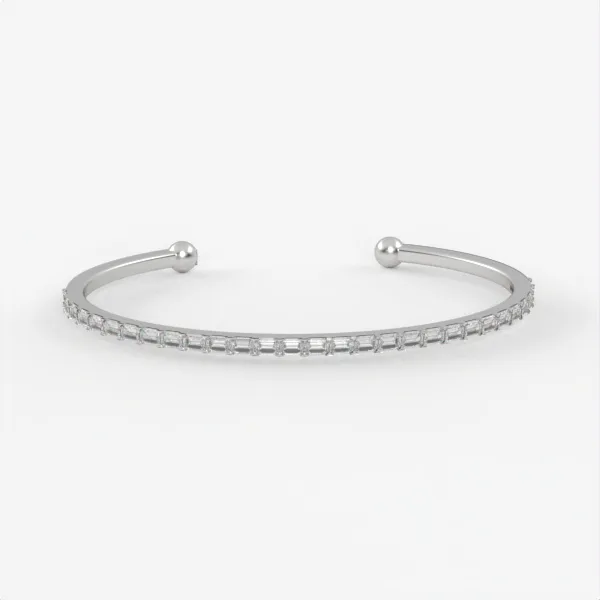 Gold bracelet // Diamonds bracelet // Hard bangel // Gift for her // Jewelry design // Br15 · 3