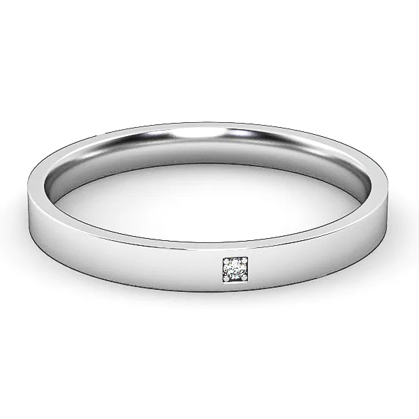 Diamond Wedding Ring // Gold wedding ring // CVD diamond // Gift for woman/Comfort Fit // WR40 · 1