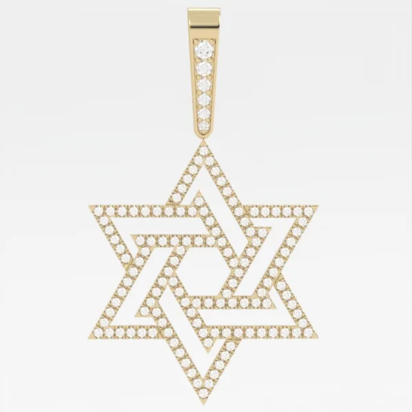 Star of David pendant//Gold pendant//Diamonds Pendant//for women// for men//gift for//model DP14 · 1