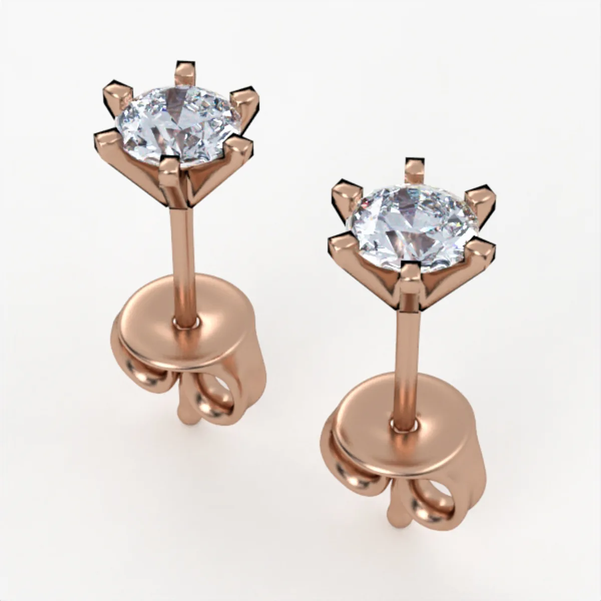 Diamond Earrings // Gold earrings // Natural diamonds // Lab diamonds // Gift // EAR17 · 6