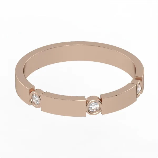 Diamond ring // Wedding gold ring // CVD diamond // Gift for women // Model WR15 · 2