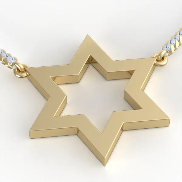 Star of David // Gold Pendant // Birthday present // Gift for women // For men // Model DP25 · 3