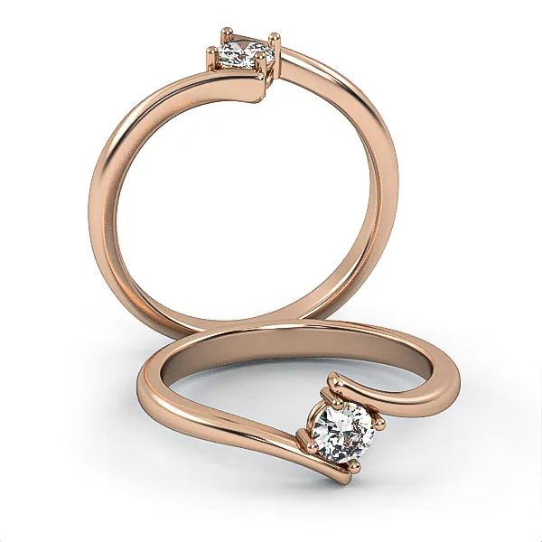 Engagement Ring // Diamond Band // Wedding Ring // White Gold // Rose gold // ER1 · 2