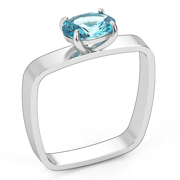 Gold Ring//Blue Topaz//gift for women//gemstone jewelry//GSR8 · 3