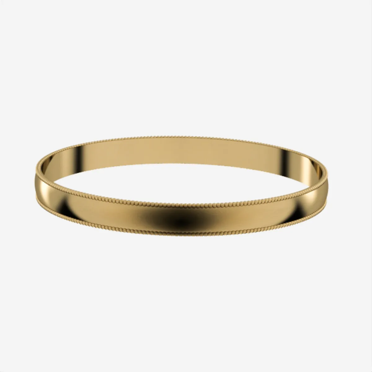 Gold bracelet // Solid band // For women // White gold // Bangle bracelet // BR14 · 4