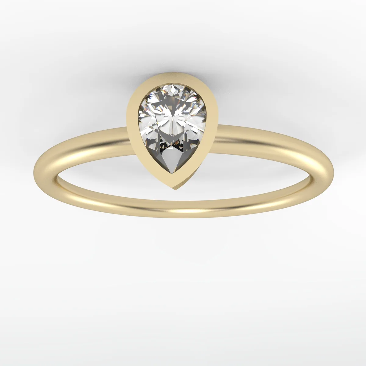 Diamond ring// Engagement ring//drop diamond//natural or CVD diamonds//Model DR25 · 1