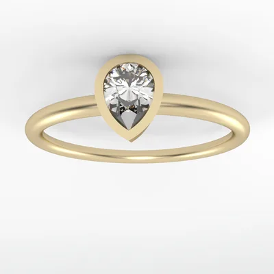 Diamond ring// Engagement ring//drop diamond//natural or CVD diamonds//Model DR25