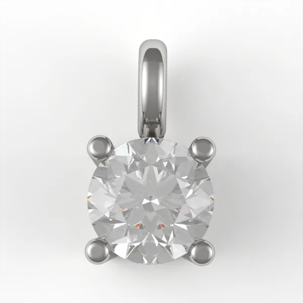 Solitaire Diamond Pendant // Gold Pendant // Natural Diamonds // Cultured Diamonds // Model DP18 · 1