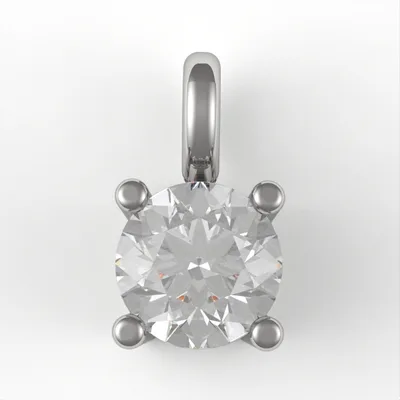 Solitaire Diamond Pendant // Gold Pendant // Natural Diamonds // Cultured Diamonds // Model DP18