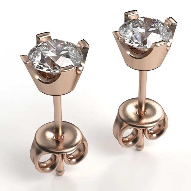 Diamond Earrings // Gold earrings // Natural diamonds // Lab diamonds // Gift // EAR16 · 4