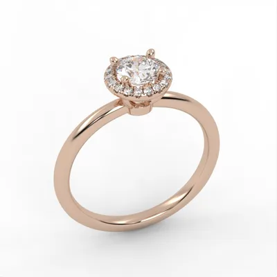 Halo Engagement Ring//Diamond Band//Wedding Ring//White Gold//Rose gold//ER5
