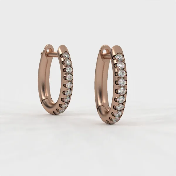 Kids earrings // Gold earring // Earrings with zircons // Gift for girl // EAR18 · 5