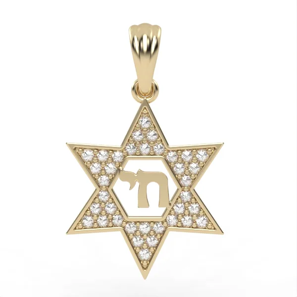 Gold pendant // Diamonds Pendant // For women for men // Gift // Model DP2 · 3