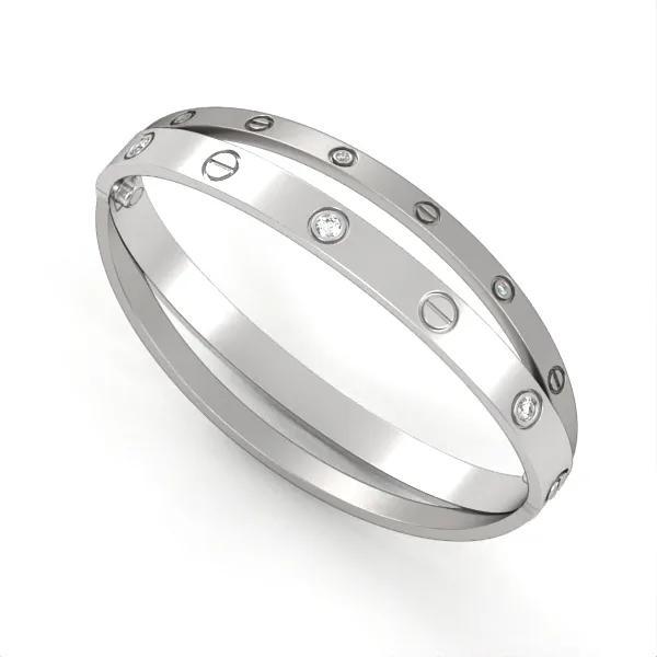 Gold Bracelet with Diamonds Model BR18 · 3