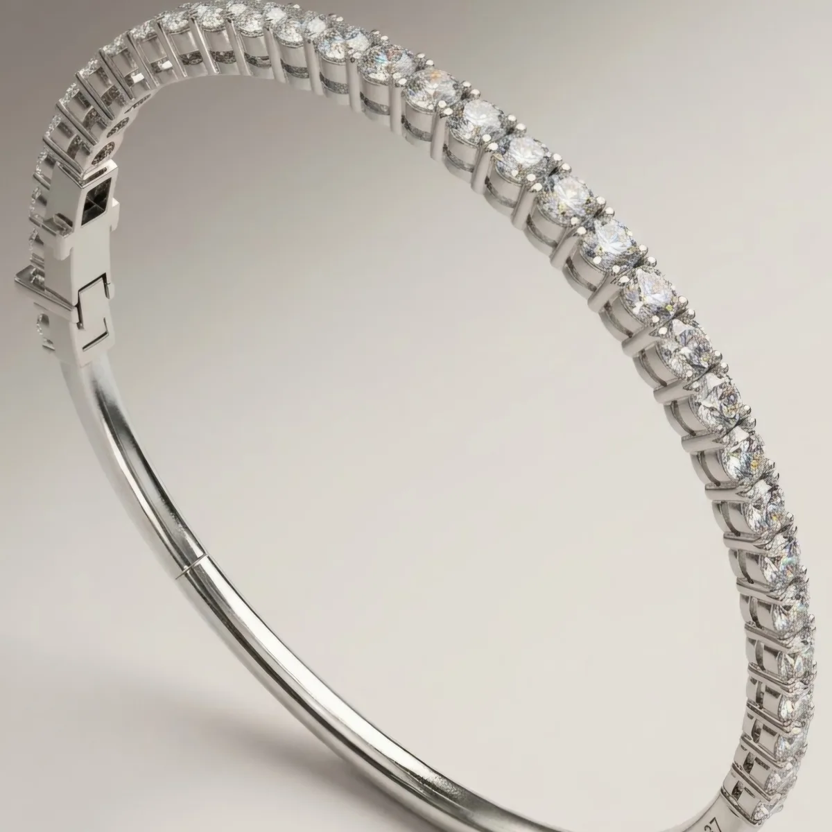 Gold bracelet // Diamonds bracelet // Hard bangel // Gift for her // Jewelry design // Br20) · 2