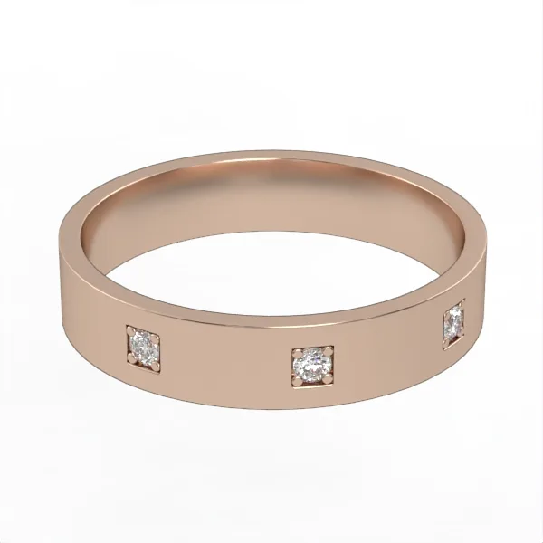 Diamond Wedding Ring // Gold wedding ring // CVD diamond // Gift for woman/Comfort Fit // WR13 · 1