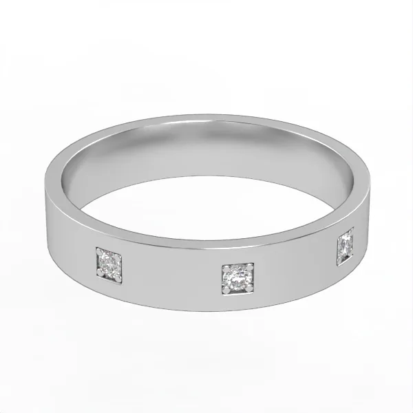 Diamond Wedding Ring // Gold wedding ring // CVD diamond // Gift for woman/Comfort Fit // WR13 · 2