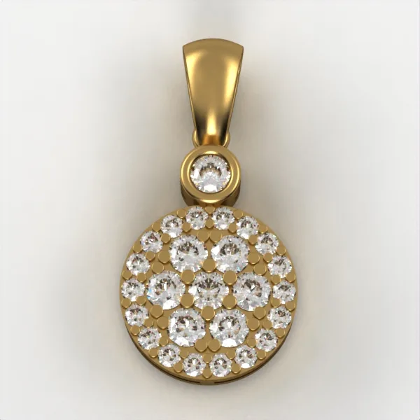 Round Diamond Pendant Model DP8 · 1