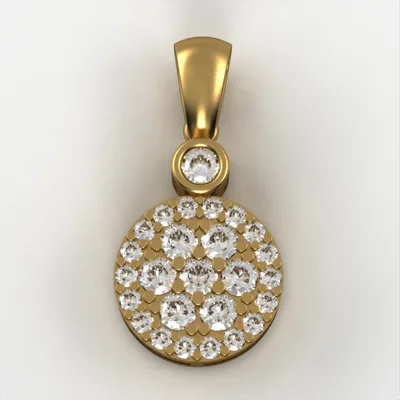 Round Diamond Pendant Model DP8