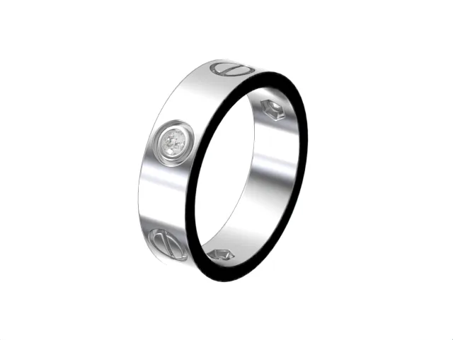 Diamond ring // Wedding gold ring // CVD diamond // Gift for women // Set rings // Model WR18 · 5