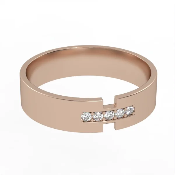 Diamond Wedding Ring // Gold wedding ring // CVD diamond // Gift for woman/Comfort Fit // WR5 · 2