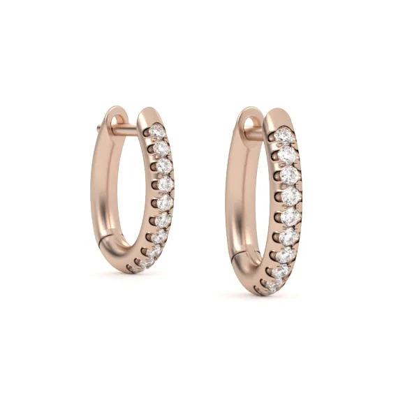 Kids earrings // Gold earring // Earrings with zircons // Gift for girl // EAR18 · 1
