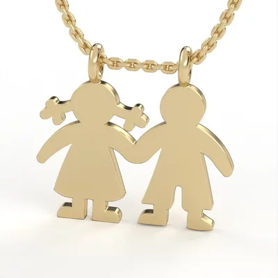 Gold pendant//pendant childrens//white gold//roz gold//gift for her//DP42