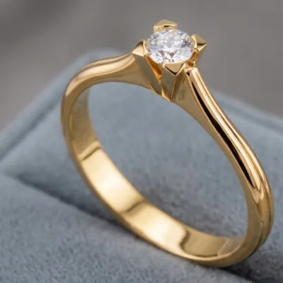 Diamond ring // Gold ring // CVD or natural diamond // For women // Model DR20