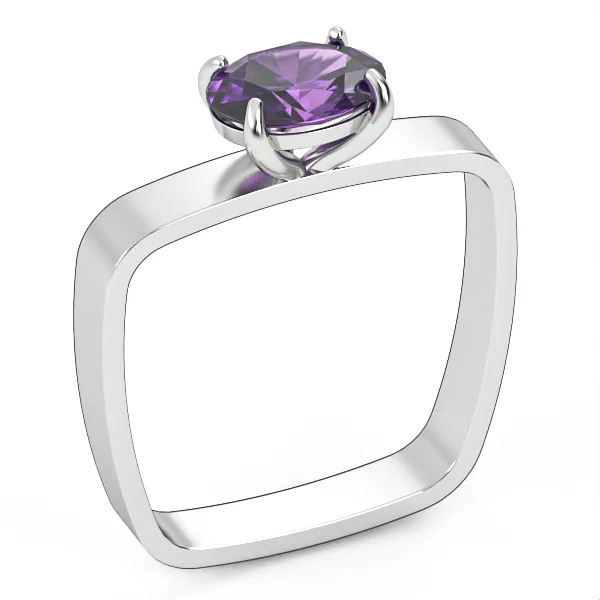 Amethyst ring//gold band //gift for women//gemstone jewelry//GSR10 · 2