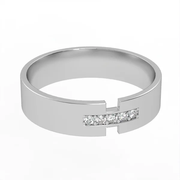 Diamond Wedding Ring // Gold wedding ring // CVD diamond // Gift for woman/Comfort Fit // WR5 · 1