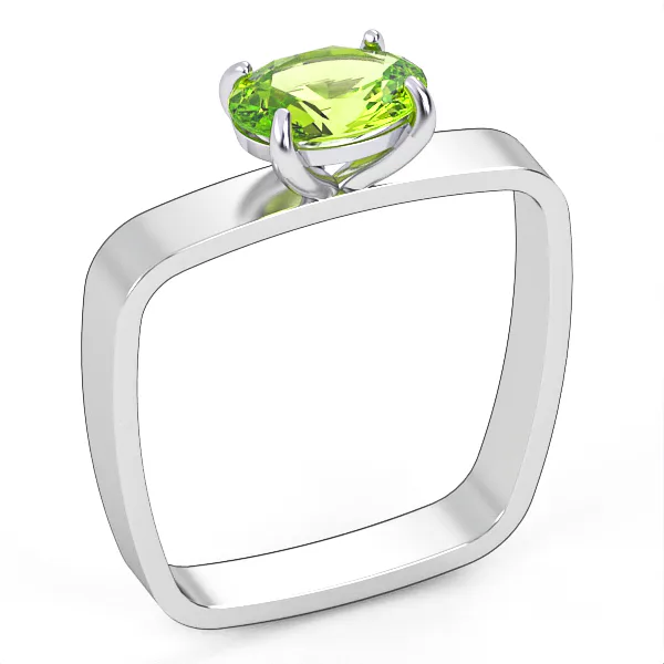 Gold Peridot Ring for Girls and Women, Beautiful Stone Accessory, Perfect Gift for Her. Model GSR9 · 2