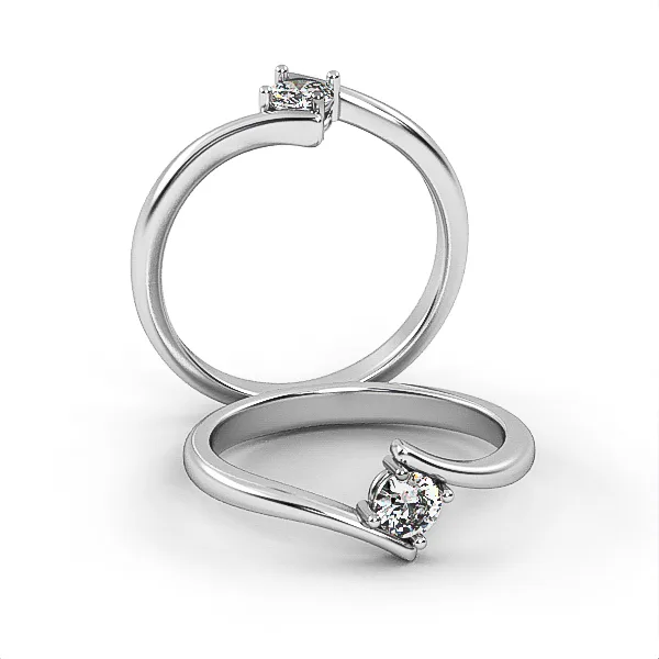 Engagement Ring // Diamond Band // Wedding Ring // White Gold // Rose gold // ER1 · 3
