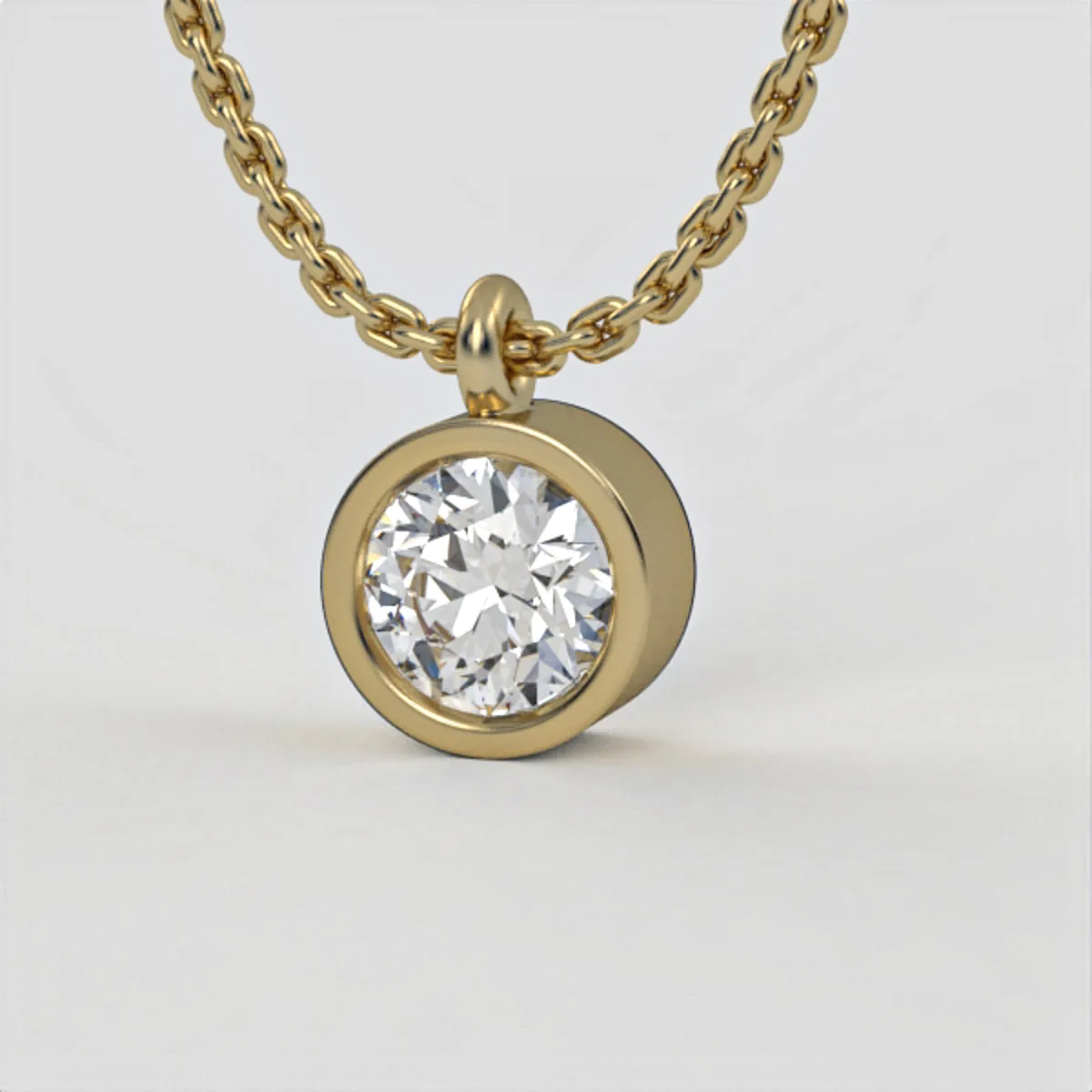 Diamond Pendant // Gold pendant // Lab diamond // Ehite god // Roz gold // Precent // Model DP43 · 2