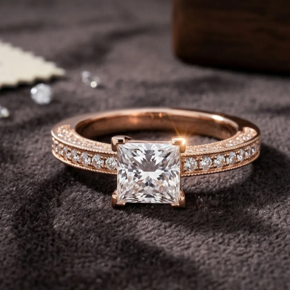 Diamond ring // Gold ring // CVD or natural diamond // For women // Model DR28 · 2
