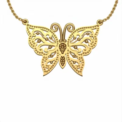 Gold Pendant//pendant butterfly//rose gold//white gold//gift//fine jewelry//elegant pendant// DP49