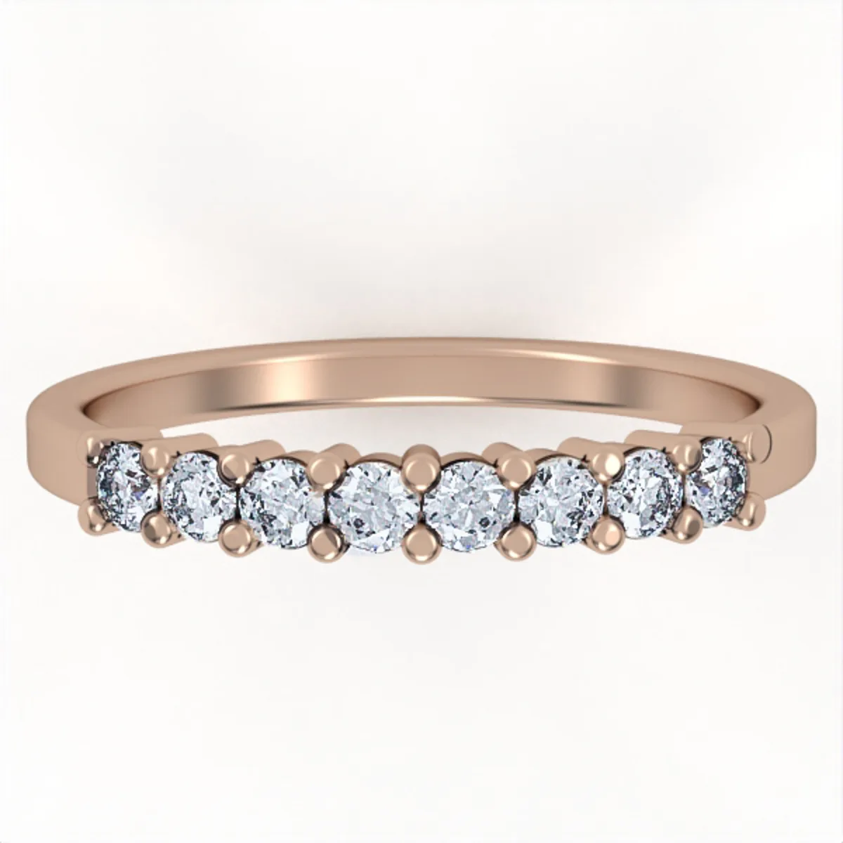 Diamond ring// gold ring//Band with lab or natural diamond// for women//DR13 · 3