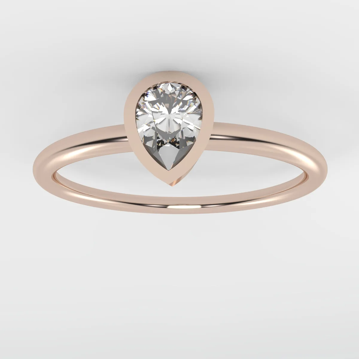 Diamond ring// Engagement ring//drop diamond//natural or CVD diamonds//Model DR25 · 3