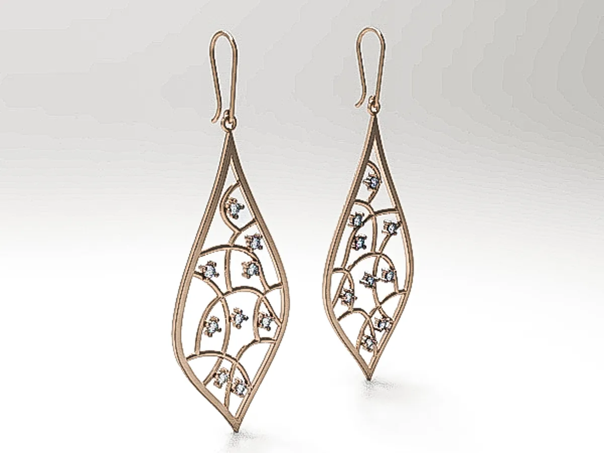 Drop Diamond Earrings // Exquisite craftsmanship with lab-grown or natural diamonds // Perfect gift. EAR14 · 3