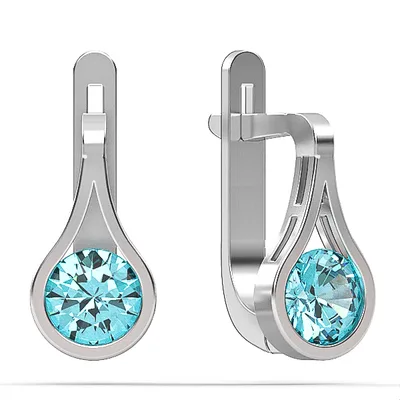 Suisse Blue Topaz Gold Earrings, Chic Everyday Elegance, Perfect Gift for Birthdays or Anniversaries . EAG38