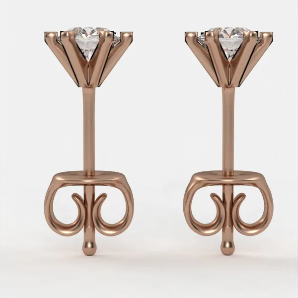 Diamond Earrings // Gold earrings // Natural diamonds // Lab diamonds // Gift // EAR17 · 7