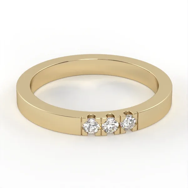 Diamond ring // Gold wedding ring // CVD diamond // Gift for woman // Model WR3 · 1