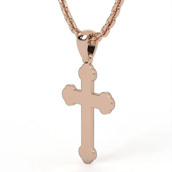 Gold Cross Necklace Elegant Minimalist Jewelry for Everyday Wear Spiritual Gift for Him or Her DP31 · 3