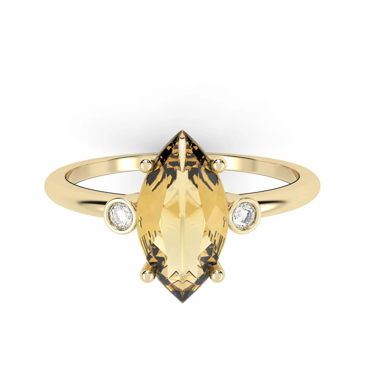 Silver Ring // Citrine & Zircon // Jewelry gift // For Women // Model SR6 · 4