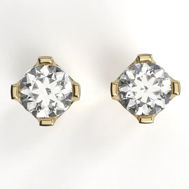 Diamond Earrings // Gold earrings // Natural diamonds // Lab diamonds // Gift // EAR16 · 1