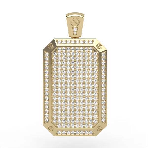 Statement Diamond Pendant // Gold Pendant // Natural diamonds // Lab diamonds // Model DP16 · 2