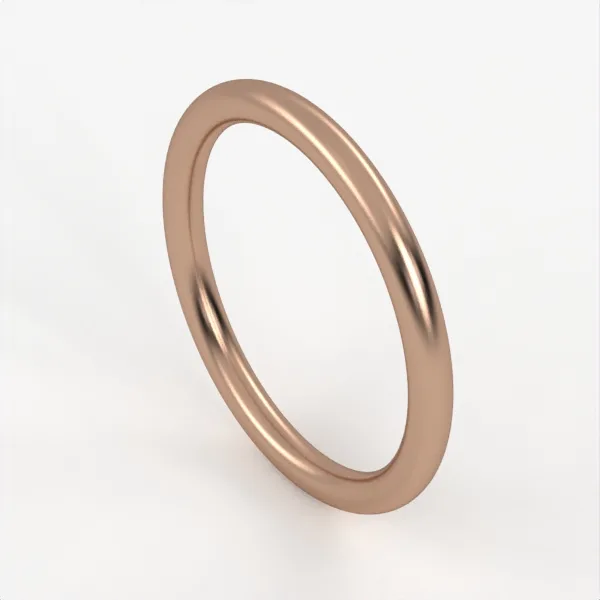 Gold ring // Wedding Ring // White gold // Roz gold // For men // For women // Model WR48 · 3