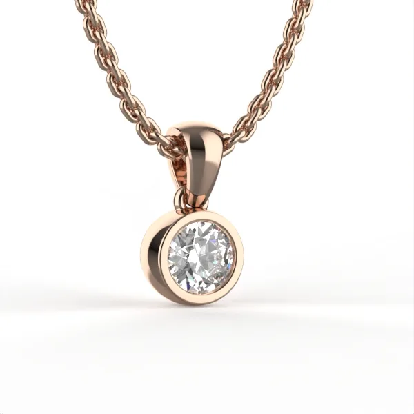 Diamond pendants // Gold pendant // CVD diamonds // Diamond 0.5k // Gift for her // DP34 · 3