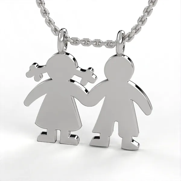 Gold pendant // Pendant childrens // White gold // Roz gold // Gift for her // DP42 · 2