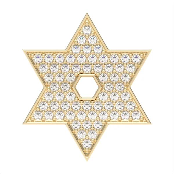 Star of David // Diamond Pendant // Gold pendant // For women // For men // Gift // Model DP15 · 2